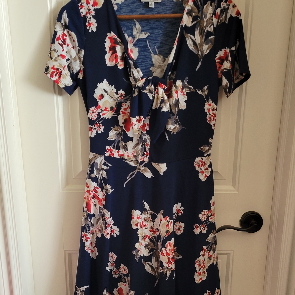 Floral Navy White Birch Dress